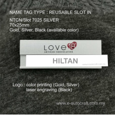 Name Tag CN Slot-in Alum<br>Semi color Printing<br>NTCN/Slot 7025 SILVER